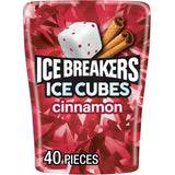 Ice Breakers, Ice Cubes Cinnamon Sugar Free Chewing Gum Bottle, 3.2 Ounce, 40 Count