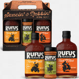 Rufus Teague BBQ Sauce and Rub Cooking Gift Set, Saucin' & Rubbin' 3pk Tote