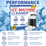 STREALE Ice Machine Cleaner Maker and Descaler - 24 Ice Maker Cleaner Tablets Compatible with All Major Brands, Nickel Safe Descaler Countertop