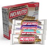 No Nuts! Protein Bar Variety Pack - 12 Count | Nut-Free & School-Safe | Chocolate Chip, Caramel Mocha, Cinnamon Roll & Blueberry Vanilla | Dairy-Free