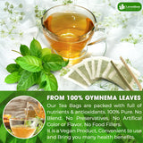 Lavendium, Premium 120 Gymnema Leaf Tea Bags, 100% Natural & Pure from Leaves. Gymnema Tea Bags for Diabetics - COLD-DRIED for Maximum Freshness