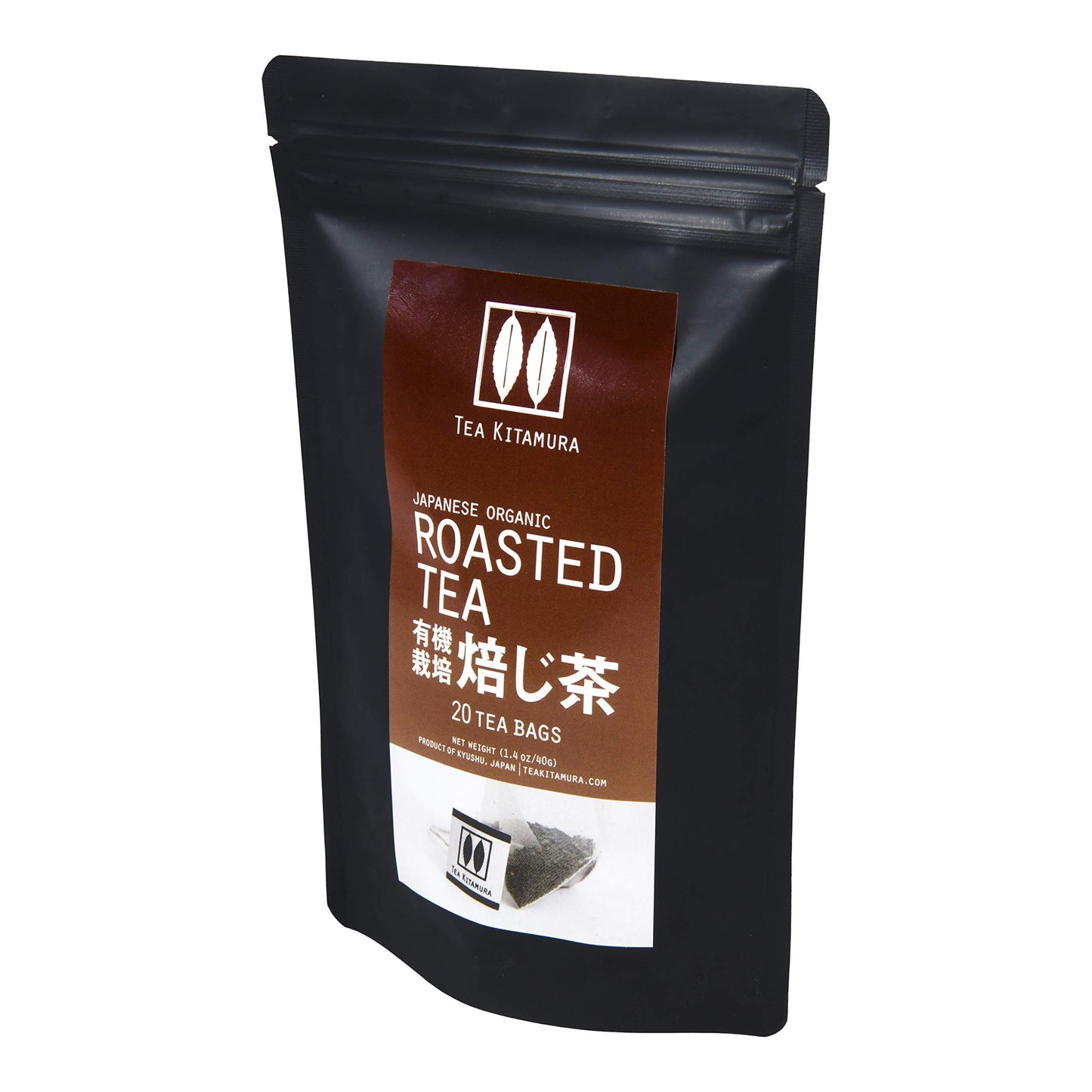 Organic Single-origin Japanese Roasted Tea (Hoji-cha) 20 Tea Bags by Tea Kitamura