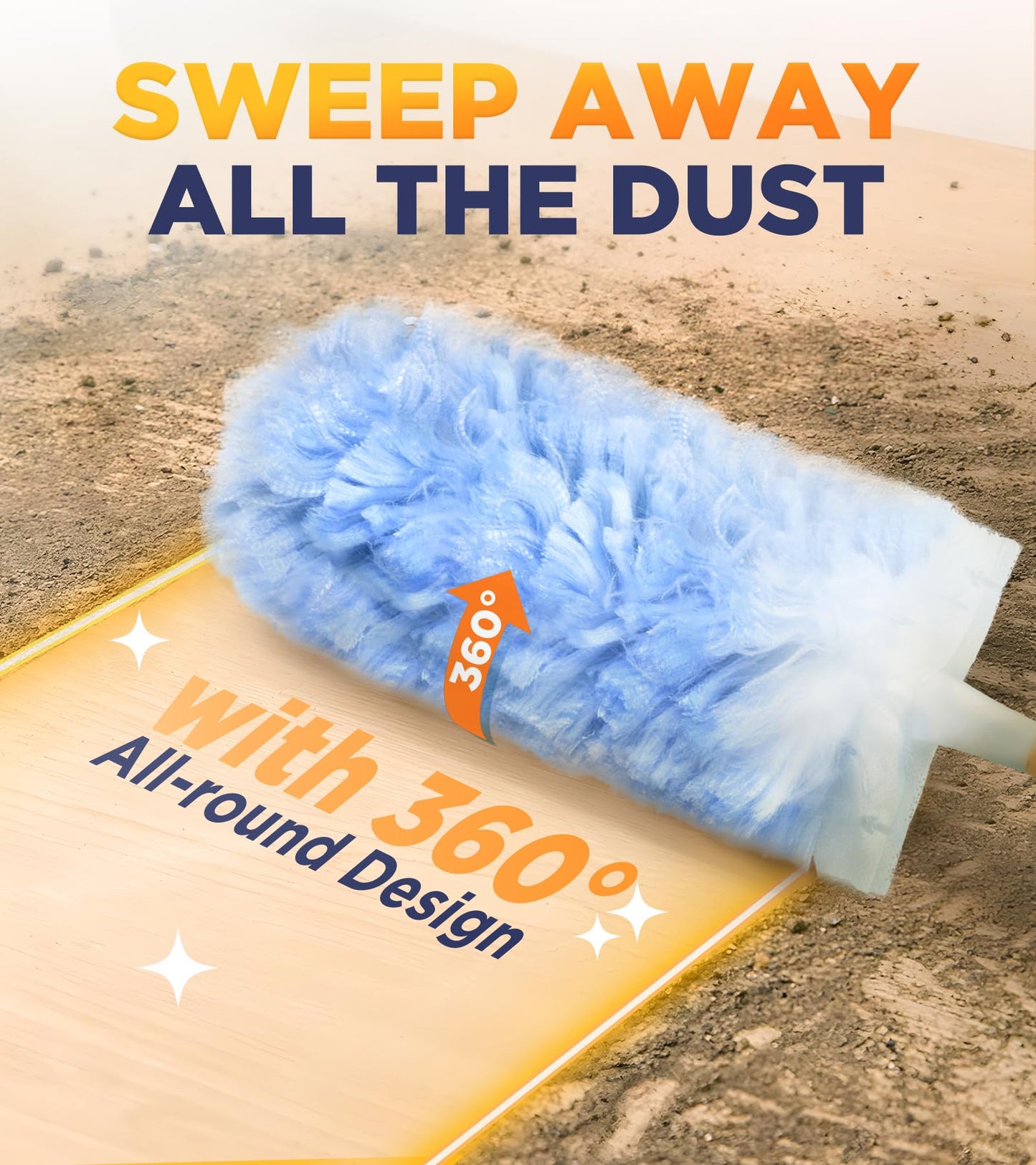 Heavy Duty Duster Refills for Swiffer Duster, 20 Count Duster Refills with 1 Handle, Multisurface 360° Dusters with 4X Microfibers, Unscented