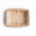 Zume Premium Compostable, Eco Friendly, Leak Proof, Disposable, 24 oz/750ml Medium Rectangular Container, Natural (Pack of 100)