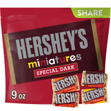 Hershey's Special Dark, Miniatures Assorted Chocolate Candy Share Pack, 9 Ounce