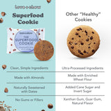 Love + Chew Mini Vegan Cookies, Gluten Free, 3-4g Plant Based Protein Per Cookie, Healthy Snacks for Adults and Kids, Individually Wrapped Cookies
