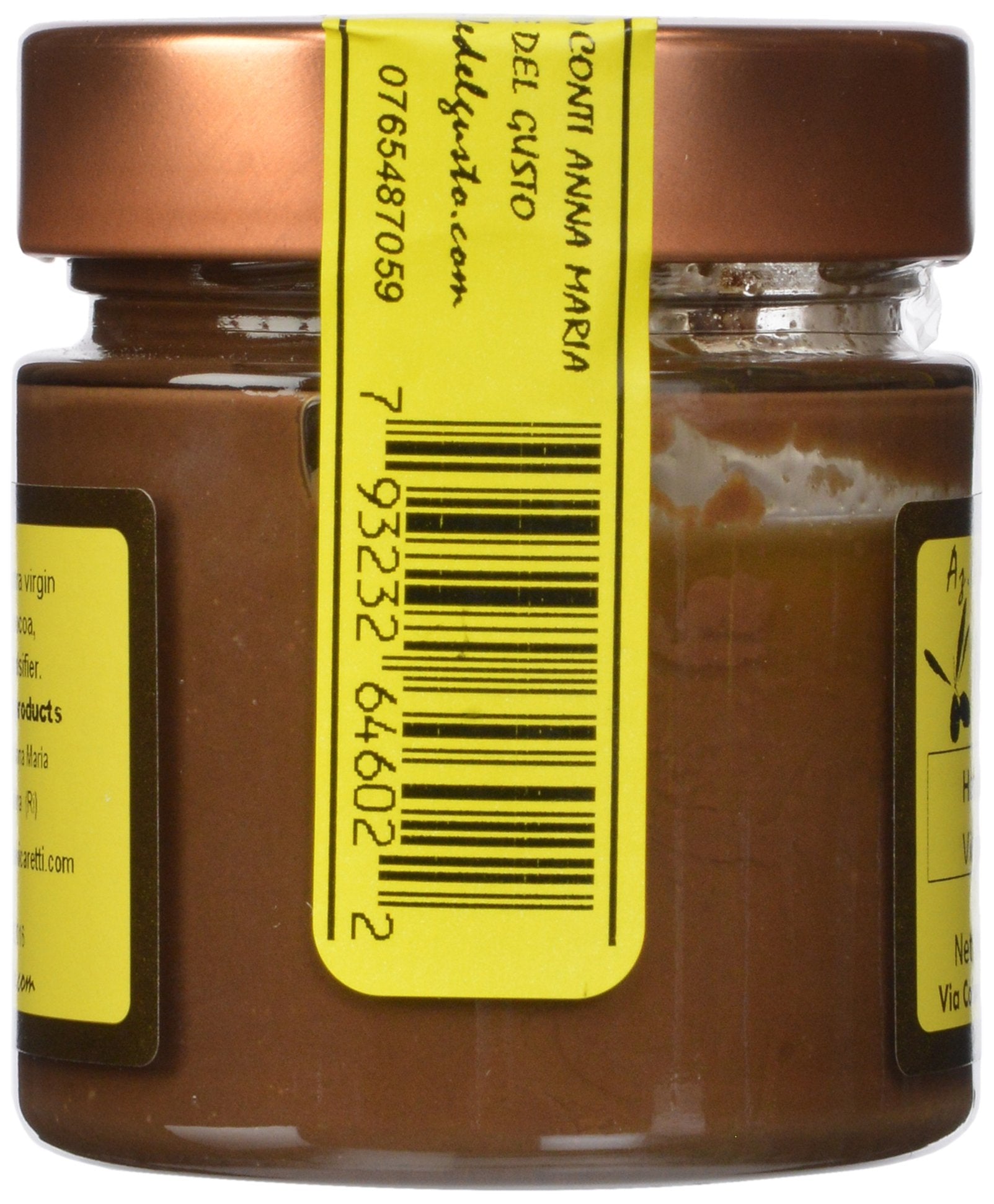 Il Colle Del Gusto Smooth Hazelnut Chocolate Spread with Extra Virgin Olive Oil, Noccioliva, 8.1 Ounce