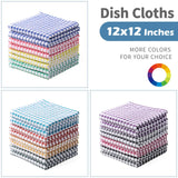 Oeleky Dish Cloths for Kitchen Washing Dishes, Super Absorbent Dish Rags, Cotton Kitchen Dish Towels Pack of 8, 12x12 Inches
