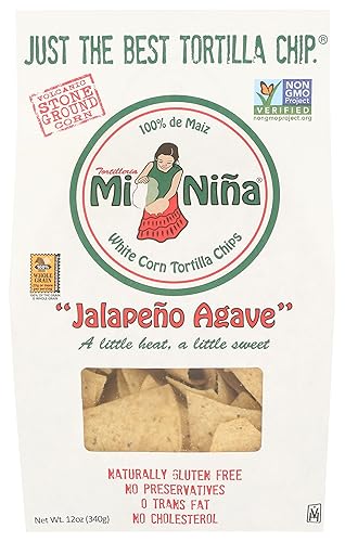 Tortilleria Mi Nina, Chip Tortilla Jalapeno Agave, 12 Ounce