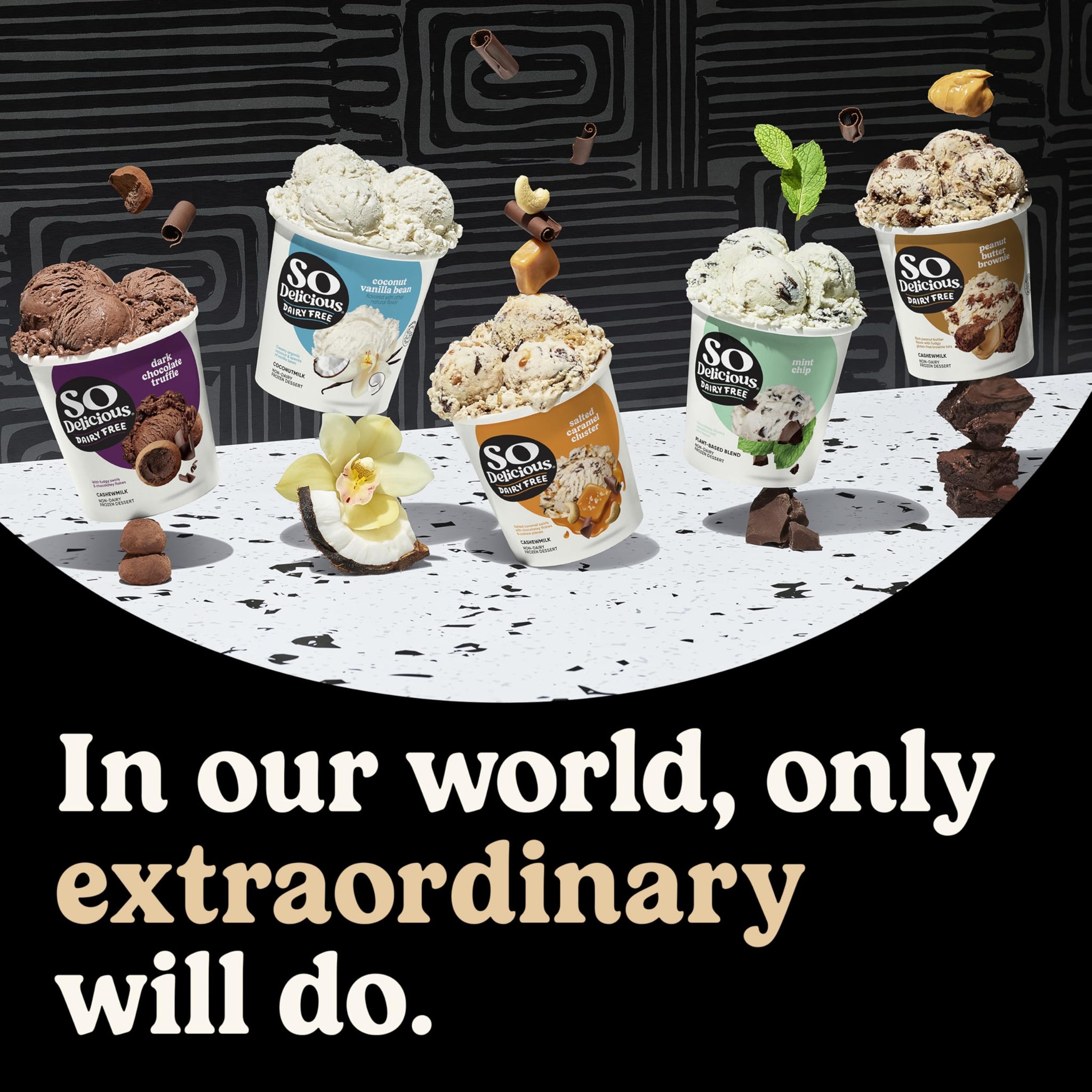 So Delicious Dairy Free Cashew Milk Frozen Dessert, Chocolate Cookies N’ Cream, Vegan, Non-GMO Project Verified, 1 Pint