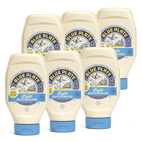 Blue Plate Light Mayonnaise, 18 Fl Oz Squeeze Bottle (Pack of 6)