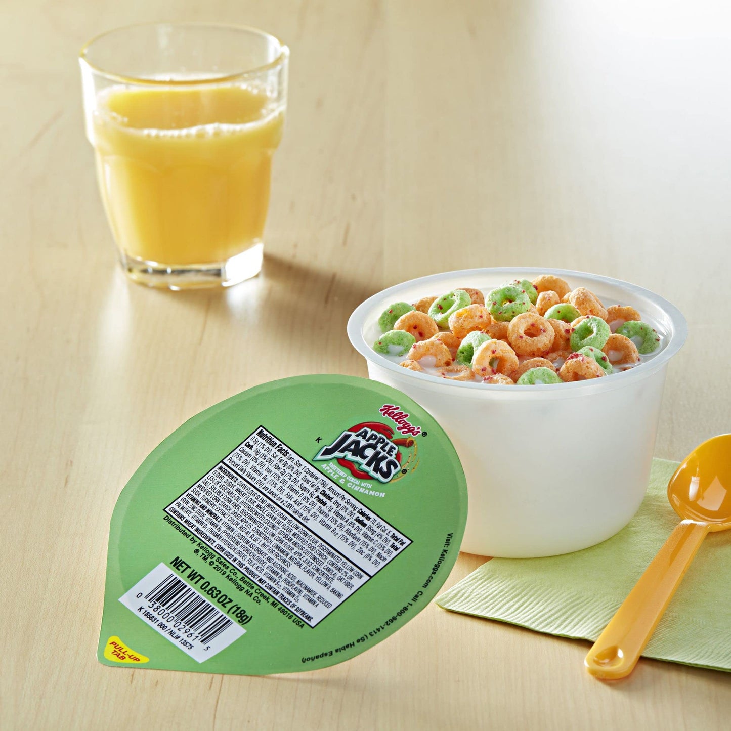 Kellogg's Apple Jacks, Breakfast Cereal, .63oz (96 Count)