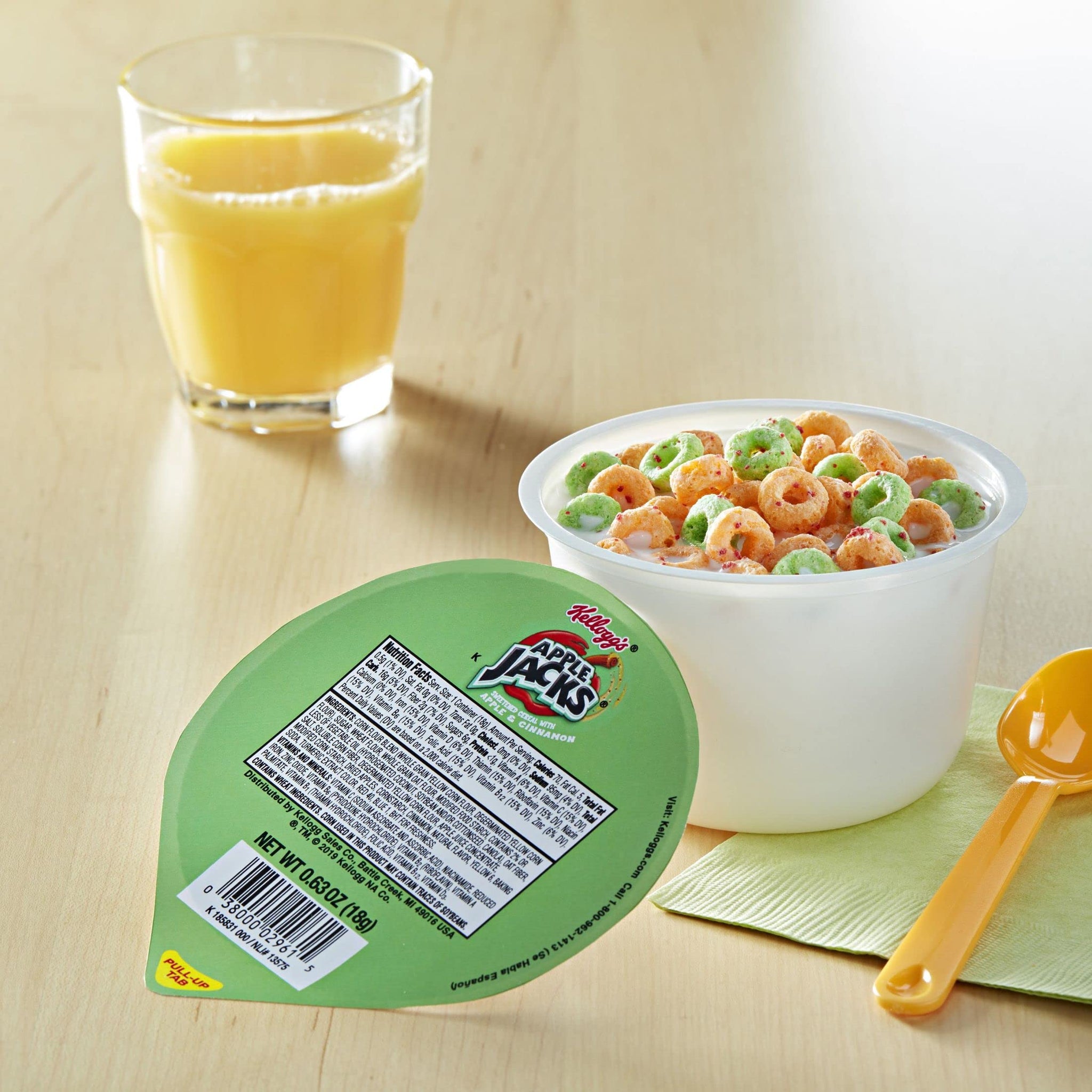 Kellogg's Apple Jacks, Breakfast Cereal, .63oz (96 Count)