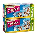 Plastimade Zip'n'Close Disposable Plastic Resealable Snack Bags, 200 Bags, Premium Seal, Great for Home, School, Office, Traveling, Snacks, Food Prep