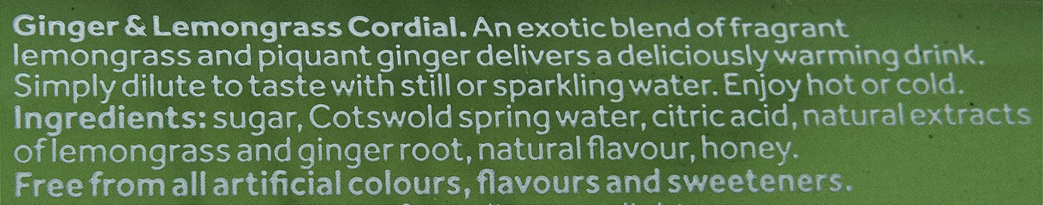Bottle Green - Cordials - Ginger & Lemongrass - 500ml