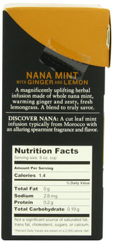 Wissotzky Tea Signature Collection Nana Mint with Ginger and Lemon Tea, 1.4 Ounce (16 Count)