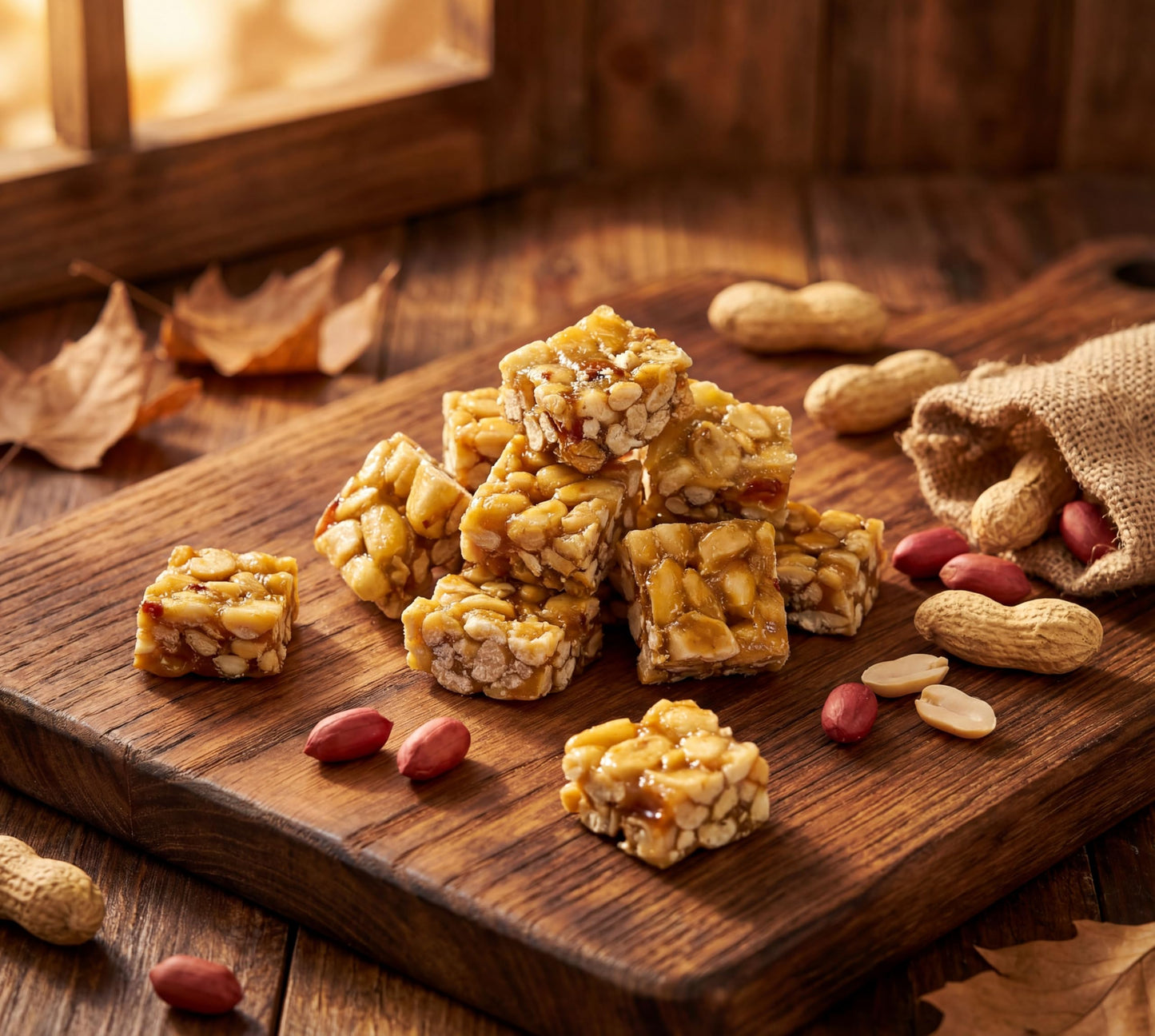 Old Fashioned Crunchy Peanut Squares - 4 lbs in a Resealable Bag to Ensure Freshness