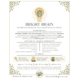 The Good Village Co. Bright Brain Loose Leaf Herbal Tea, Caffeine Free Botanical Blend with Ashwagandha, Tulsi, Gotu Kola, Spearmint, Lemongrass