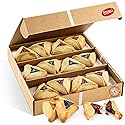 Hamentaschen Cookies Individually Wrapped [12 Count] Filled with Apricot, Prune & Raspberry Jam | Purim Gift Basket | Mishloach Manot for Mom, Dad