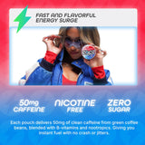 ZAPZ Caffeine Pouches, Polar Pop, 5 Cans x 20 Count, Energy Pouches with 50mg Caffeine, Nootropic Focus Support, Niacin, L-Theanine, L-Tyrosine, Sugar