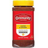 Community Coffee and Chicory Medium Dark Roast Premium Instant 7 Oz Jar (4 Pack), Full Body Rich Flavorful Taste, 100% Select Arabica Beans