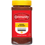 Community Coffee and Chicory Medium Dark Roast Premium Instant 7 Oz Jar (4 Pack), Full Body Rich Flavorful Taste, 100% Select Arabica Beans