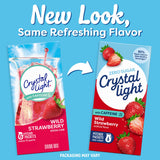 Crystal Light Energy Wild Strawberry Powdered Drink Mix, Sugar-Free, 5 Calories Per Serving, On-the-Go Pitcher Packets, 6 CT (Pack of 2)