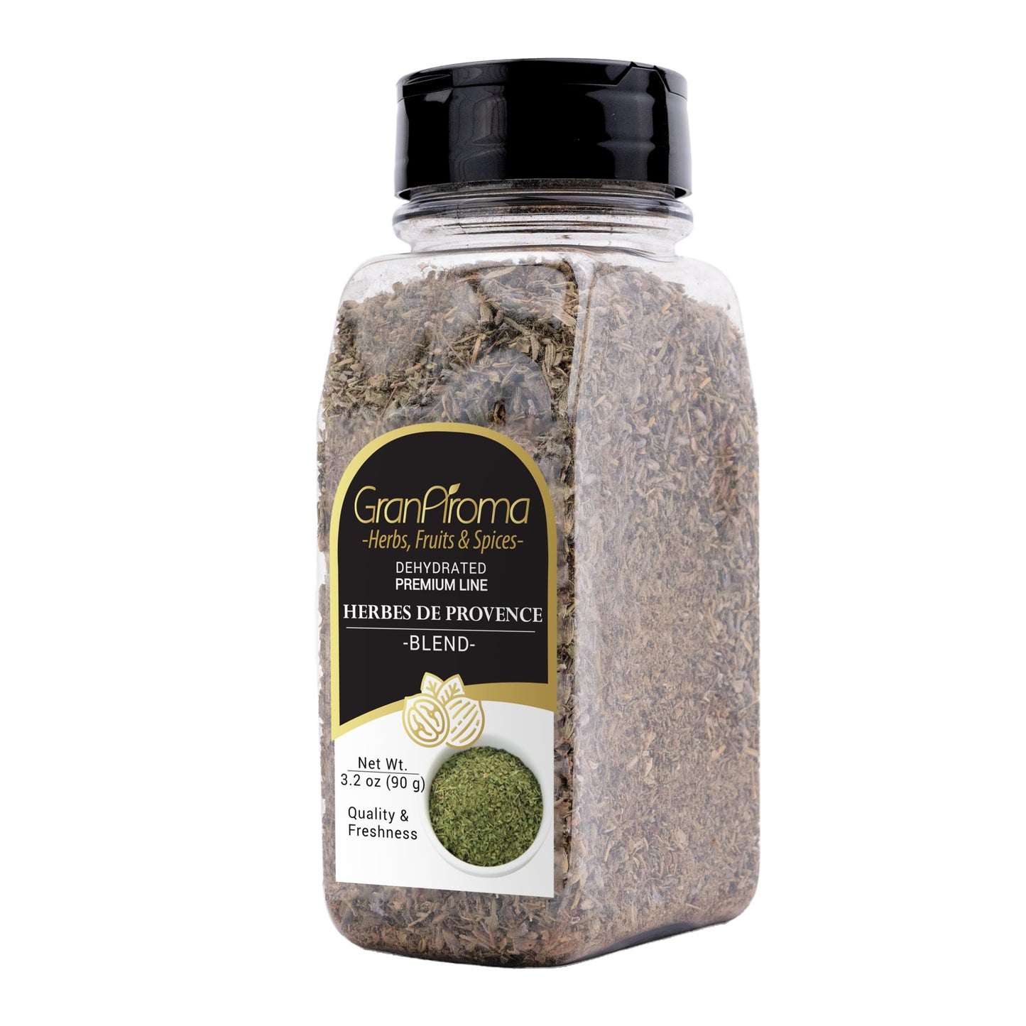 GranAroma Herbes de Provence, A Rich, Rustic Spice Blend of Classic Provençal Herbs for Gourmet Cooking (3.2 Ounce)