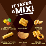 Chex Mix Sweet and Salty Recipe Snack Mix, with M&Ms Milk Chocolate Candies, Family Size, 13.5 oz
