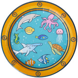 C.R. Gibson TW12-25638 Under the Sea Disposable Paper Dinner Plates, 10.25" Diameter, Multicolor, 8 Pieces
