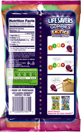Life Savers Exotics Gummies Candy Bag, 7 ounce (12 Packs)