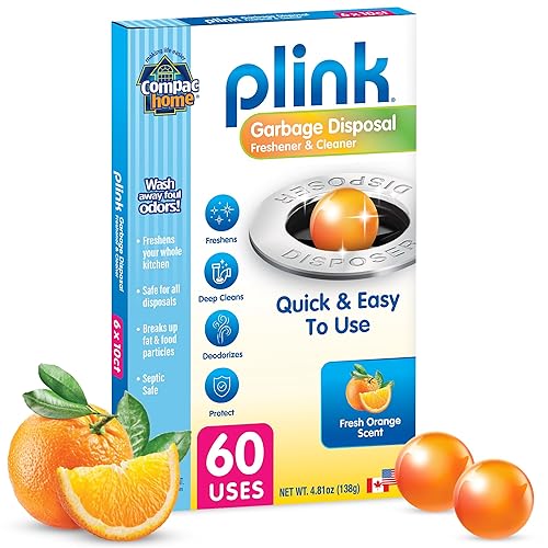 Compac Home Plink Garbage Disposal Cleaner and Deodorizer 60ct VALUE PACK - Orange