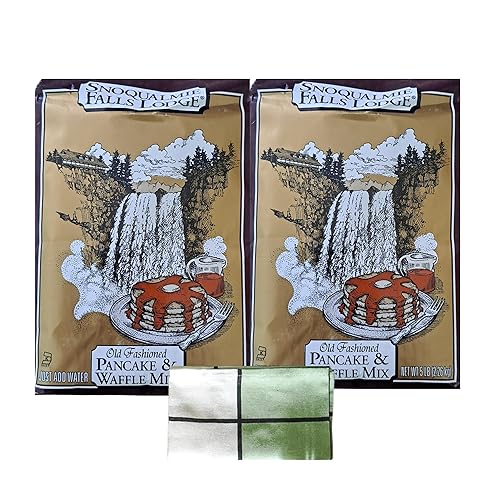 Snoqualmie Falls Lodge Old Fashioned PANCAKE & WAFFLE Mix 5lb.(2 bags) with Dish Towel Gift