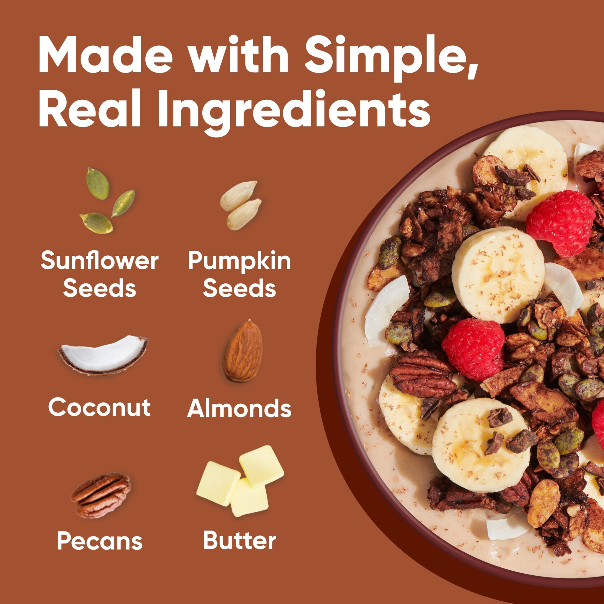 NuTrail Nut Granola Cereal, Dark Chocolate, No Sugar Added, Keto, Low Carb, Gluten Free, Grain Free, Healthy Breakfast 8 oz. 1 Count