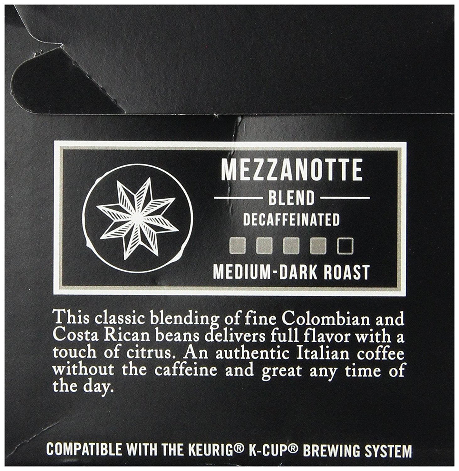Caffe Umbria Single Serving Coffee Cups, Mezzanotte Decaf Blend, 12 Count
