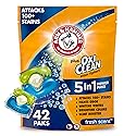 Arm & Hammer Plus OxiClean 5-in-1 Laundry Detergent Power Paks, 42 Count (Packaging may vary)