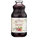 Lakewood Organic Pure Beet, Fresh Pressed, Beetroot, Bottle,Can, 32 Fl Oz, Pack of 6