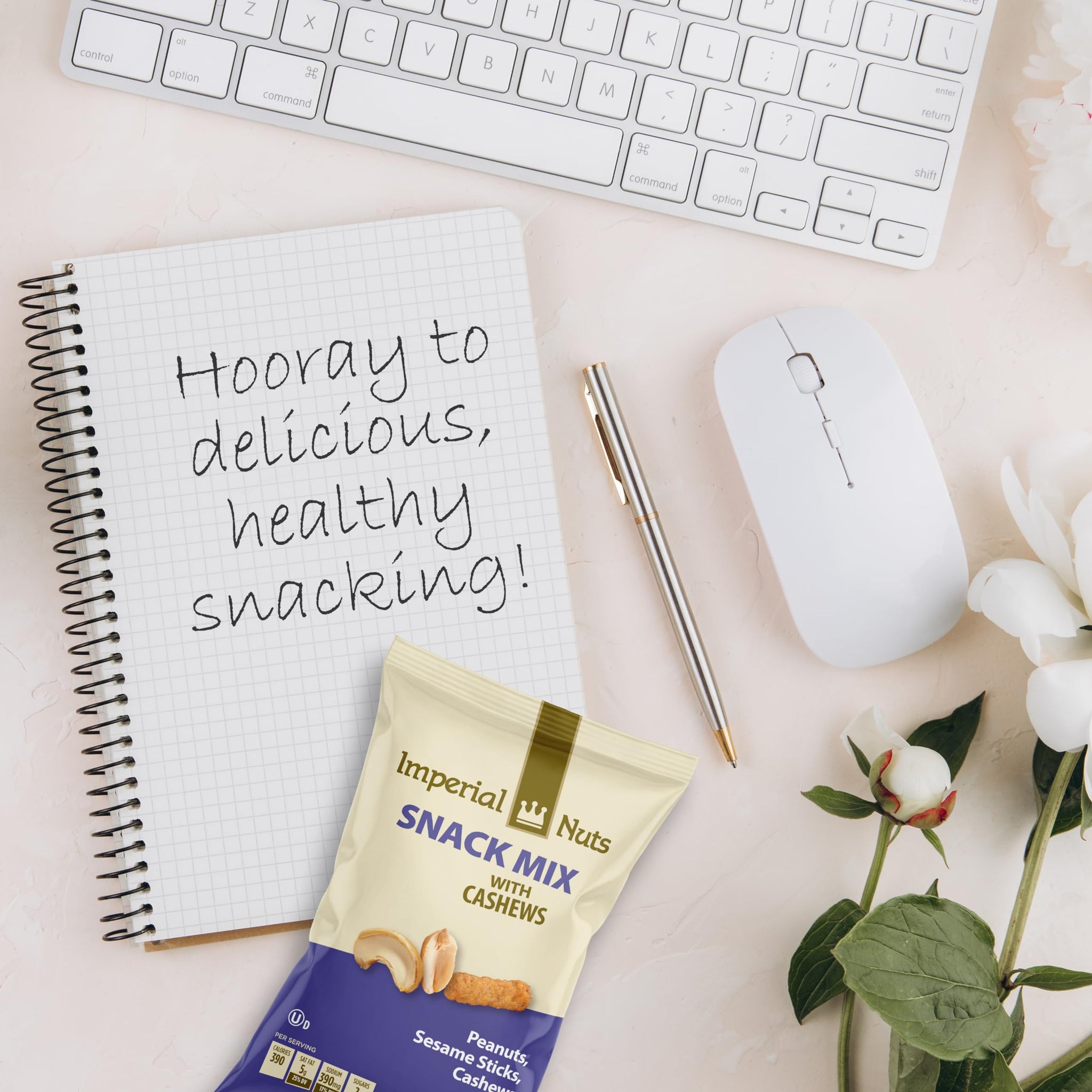 Snack Mix (18 Pack) - Sesame Sticks, Peanuts, Cashews, 2.25 oz - Crunchy, Savory, On-the-Go Snack - Back to School - Imperial Nuts