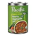 Pacific Foods Organic Hearty Vegetable Soup, Plant Based, 16.3 oz Can