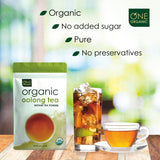 ONE ORGANIC Instant Oolong Tea Powder 4.4 oz. 125 Servings USDA Organic 100% Pure Tea - Instant Hot or Iced Unsweetened