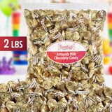 Almond Kisses, 2lb Pack of Chocolate Kisses Bulk, Ideal Gold Chocolate for Parties, Events or Stocking Up on Your Favorite Chocolates, Perfect Gold
