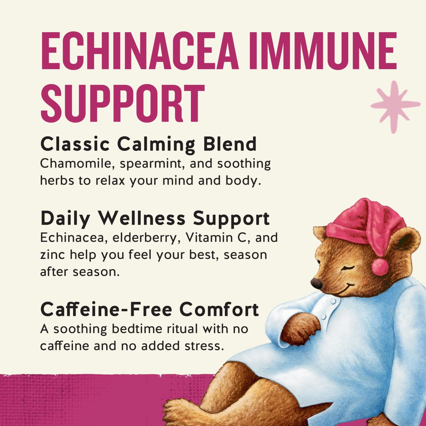 Celestial Seasonings Sleepytime Wellness Echinacea Immune Boost, Caffeine Free, 20 Tea Bags Box