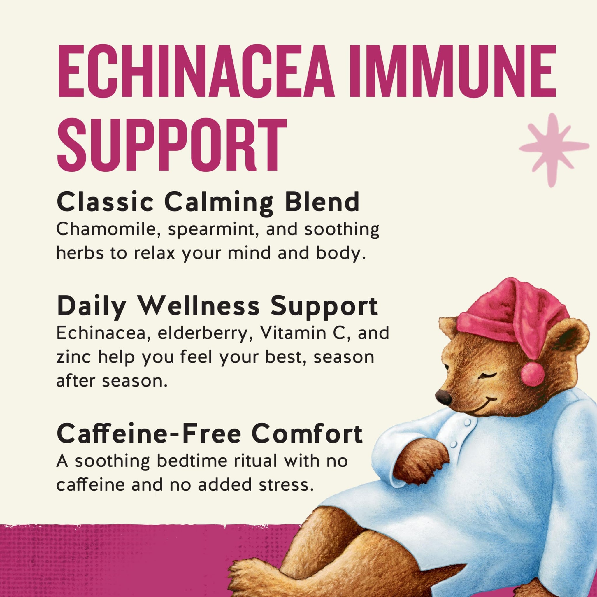 Celestial Seasonings Sleepytime Wellness Echinacea Immune Boost, Caffeine Free, 20 Tea Bags Box