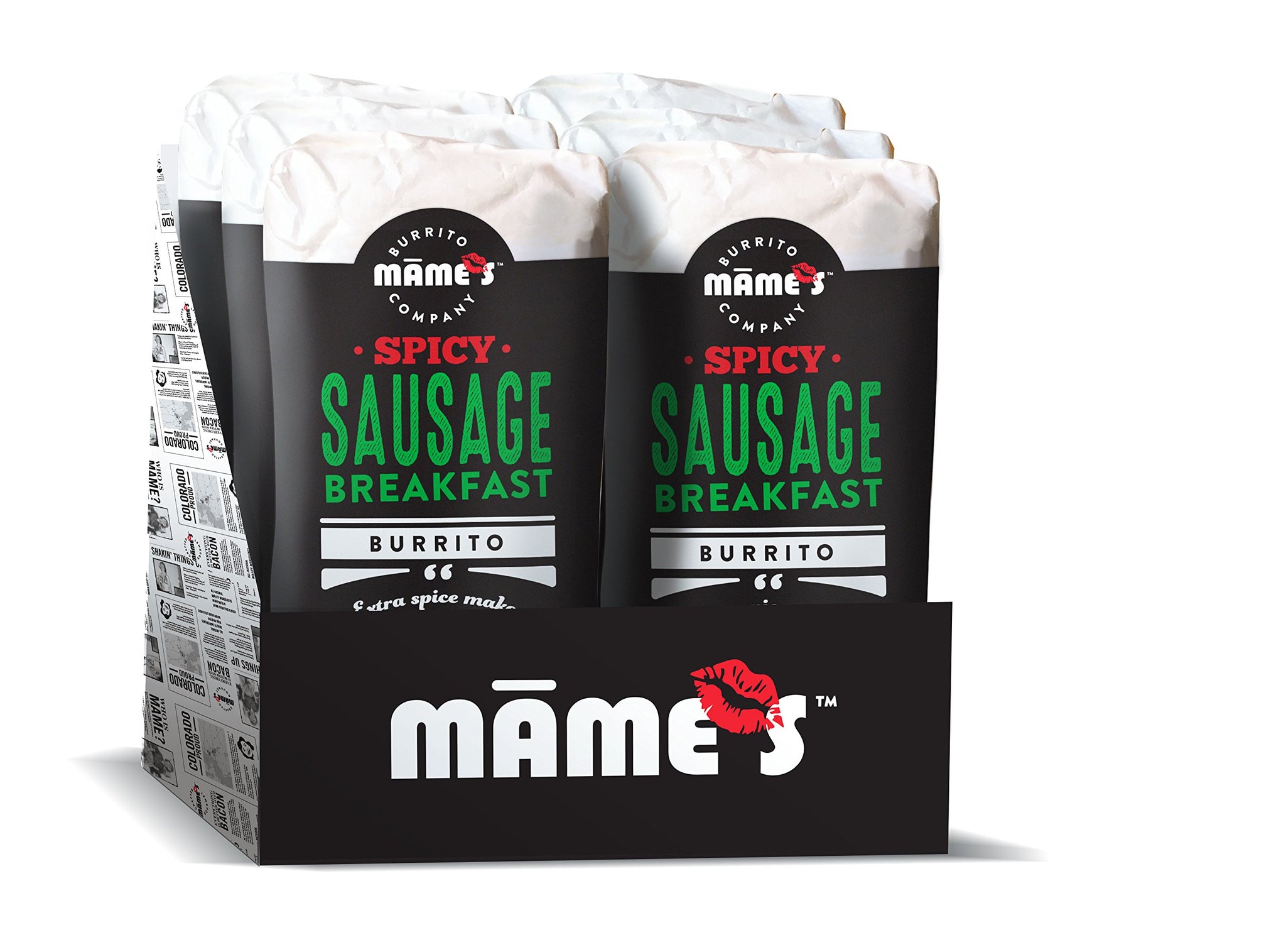 Mame's Burrito Company, Spicy Sausage Breakfast Burrito, 6 servings (Frozen)