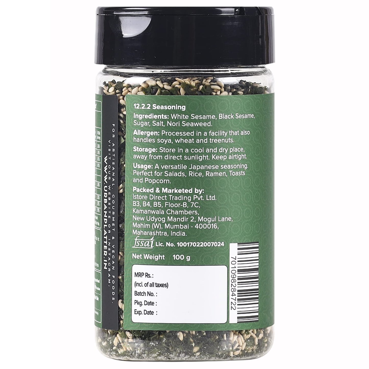 Urban Platter Nori Komi Furikake Seasoning 100g (Japanese Style)