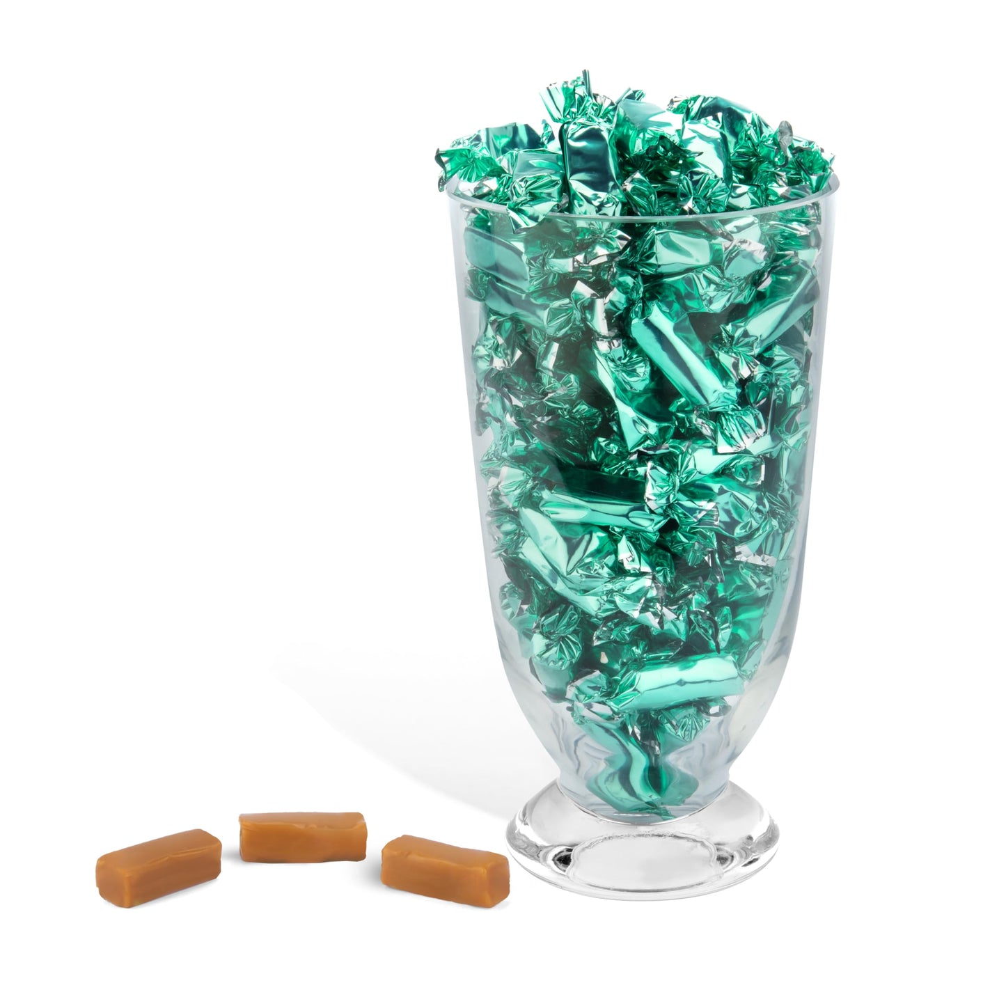 Candy Envy - Individually Wrapped Caramels - Turquoise Wrapper - 2 Pound Bulk Turquoise Candy