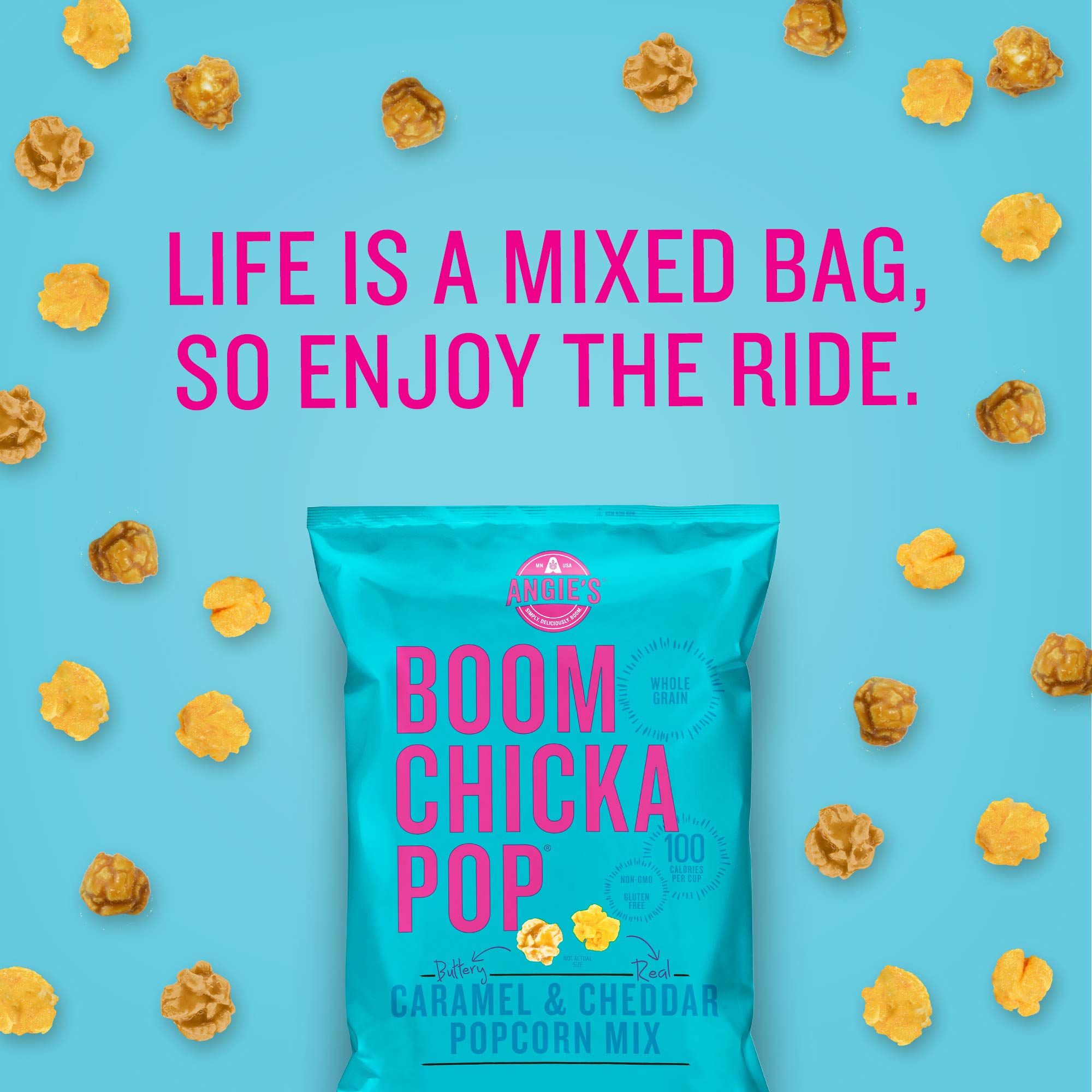 Angie’s BOOMCHICKAPOP Caramel and Cheddar Mix Popcorn, 6 Oz
