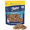 Fisher Chef's Naturals Unsalted Chopped Pecans 24 oz Resealable Bag, Unsalted Raw Nuts for Cooking, Baking & Snacking, Healthy Snacks for Adults