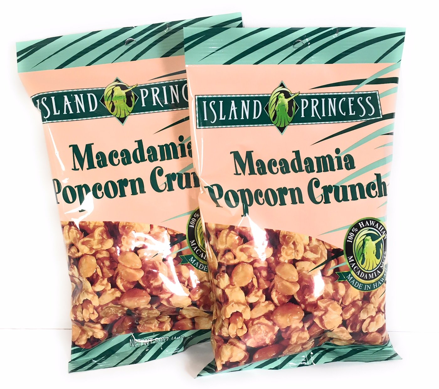Island Princess Macadamia Popcorn Crunch Snack Bag - 2 pack