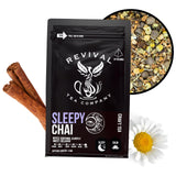 Revival Tea Company Sleepy Chai Tea - Rooibos Chai Tea Red Tea Blend with Valerian Root and Fresh Spiced Chai Flavor - Caffeine Free - Loose Leaf 8